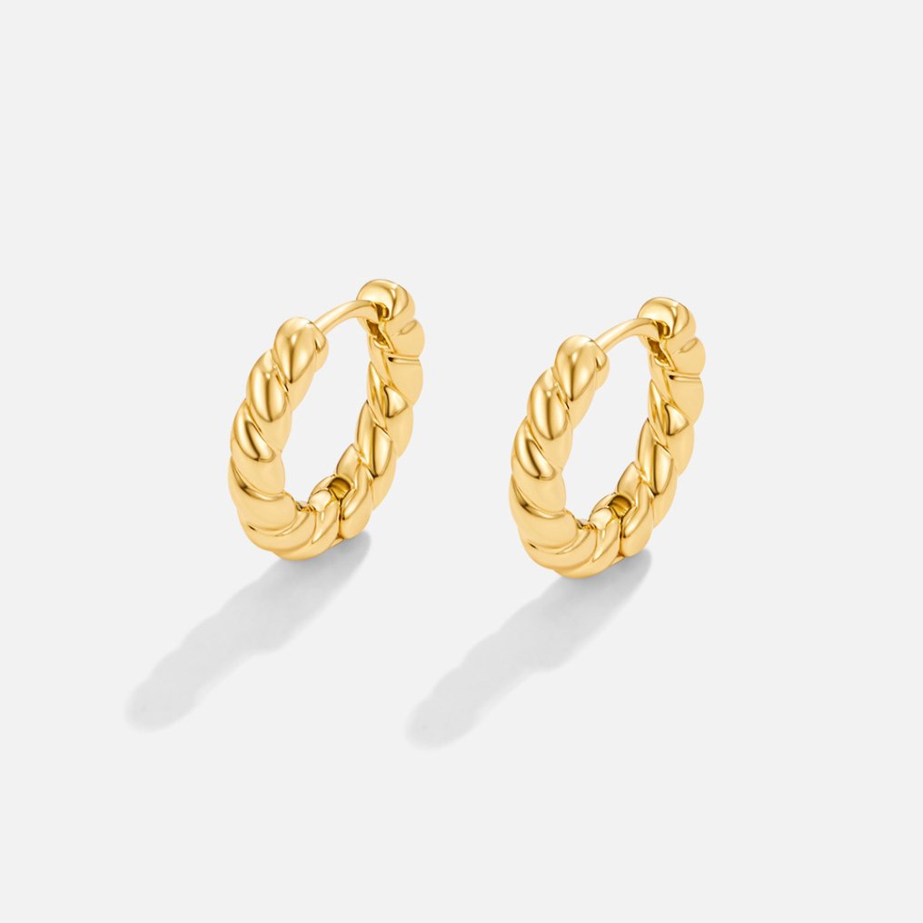 Twisted Gold Earrings