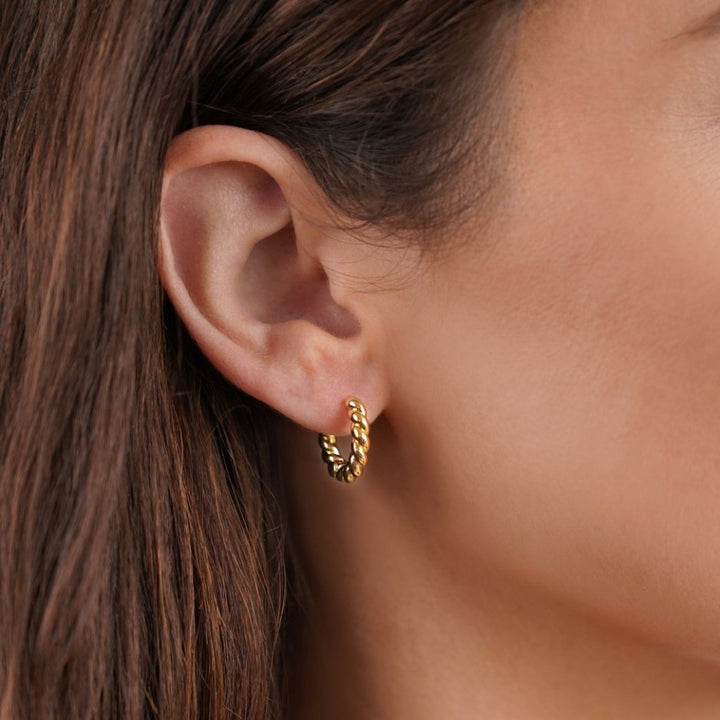 Twisted Gold Earrings