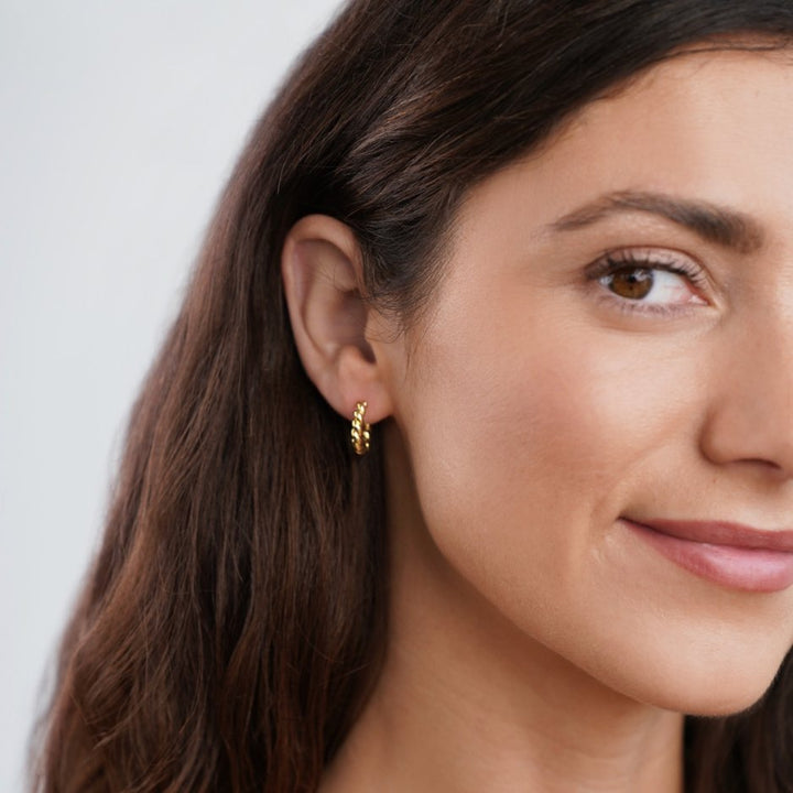 Twisted Gold Earrings