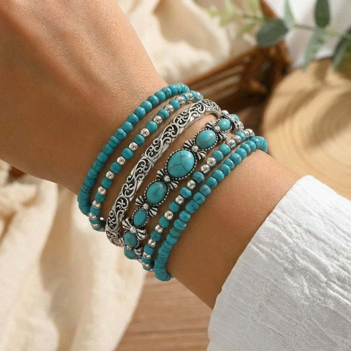 Turquoise Bohemian Beaded Bracelet Collection