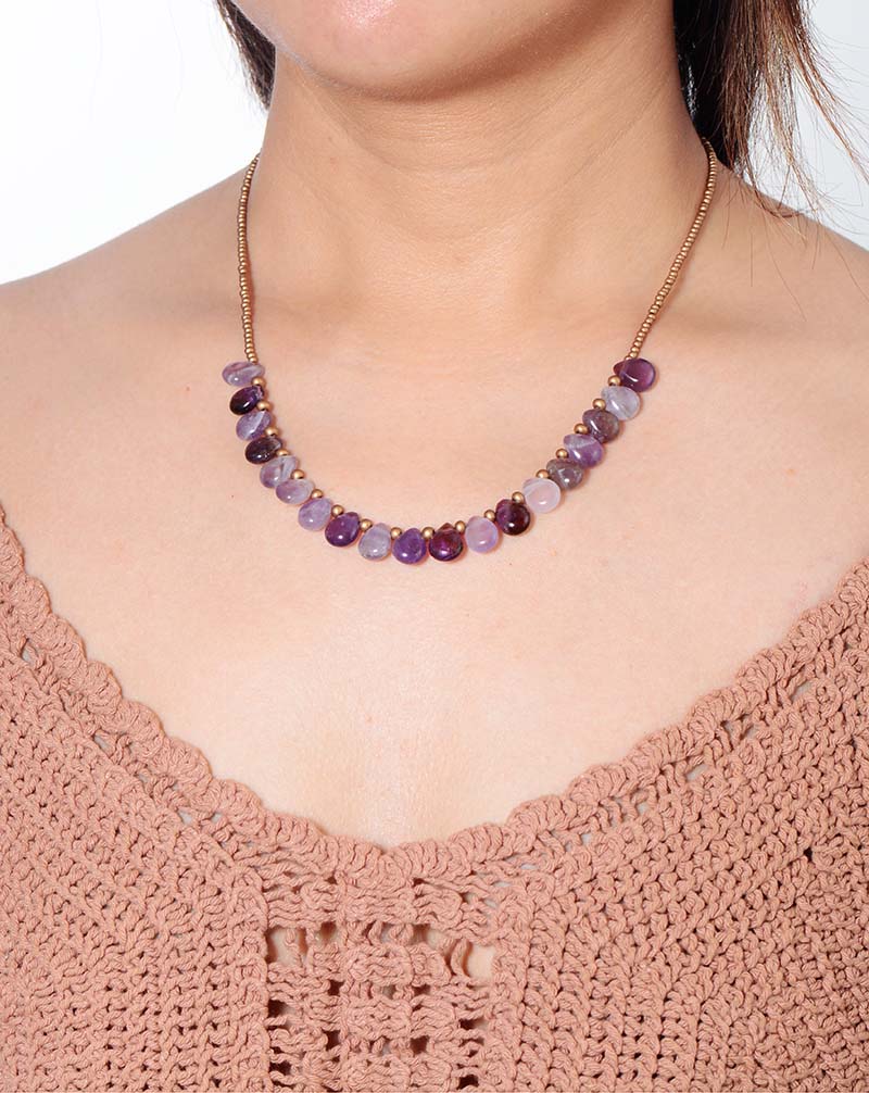 Amethyst Necklace of Affection and Spirit