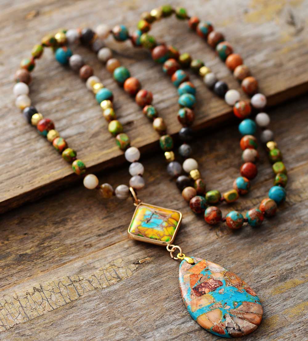 Vibrant Jasper Healing Necklace