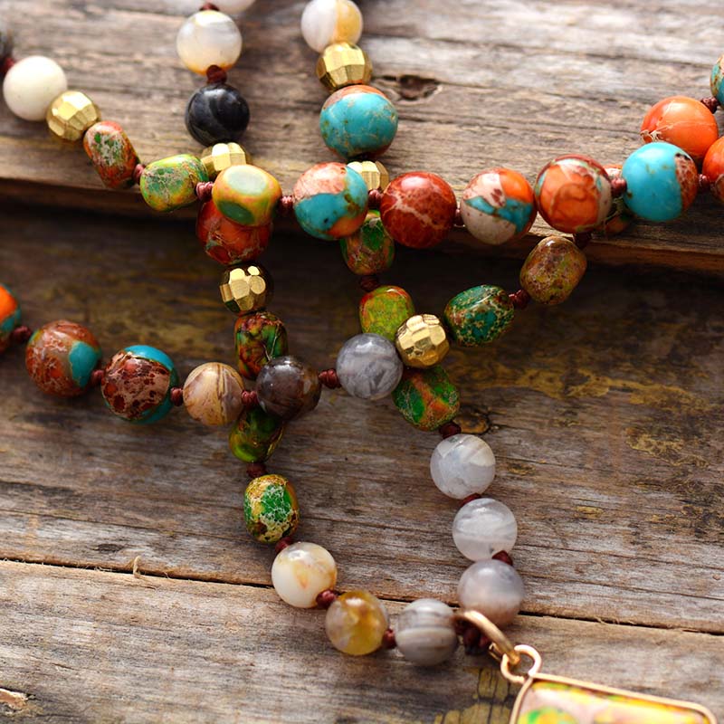 Vibrant Jasper Healing Necklace