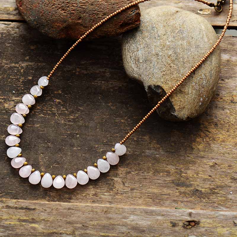 Majestic Rose Quartz Pendant Necklace