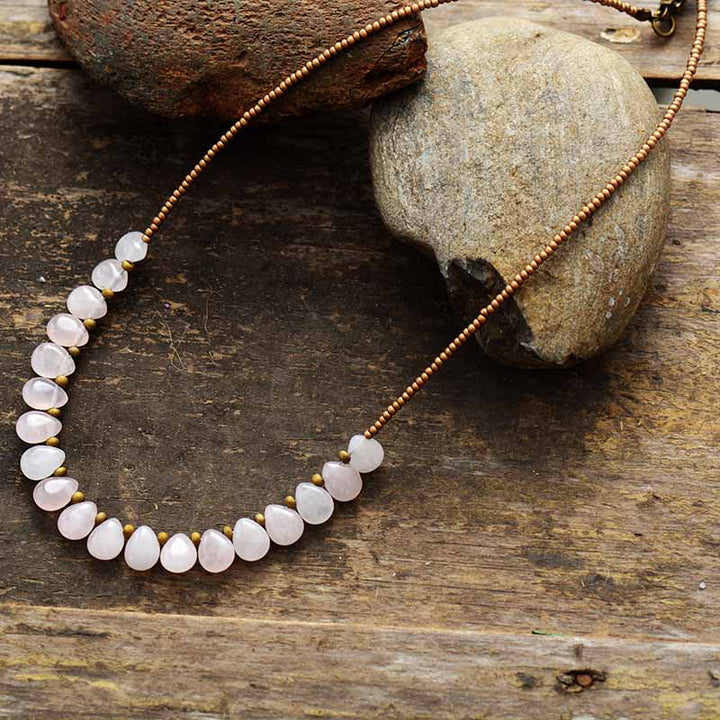 Majestic Rose Quartz Pendant Necklace