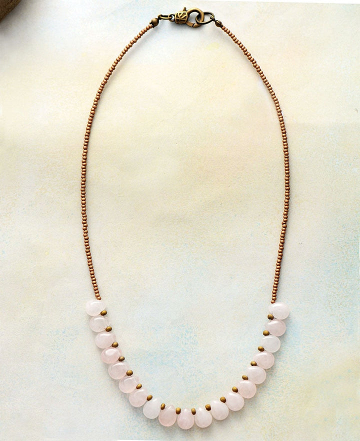 Majestic Rose Quartz Pendant Necklace